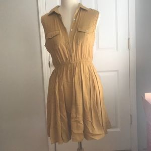 Mustard Colored Button Dress